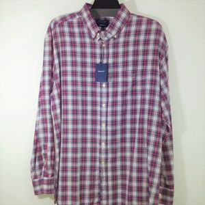SHIRT GANT LONG SLEEVE PLAID 2XL